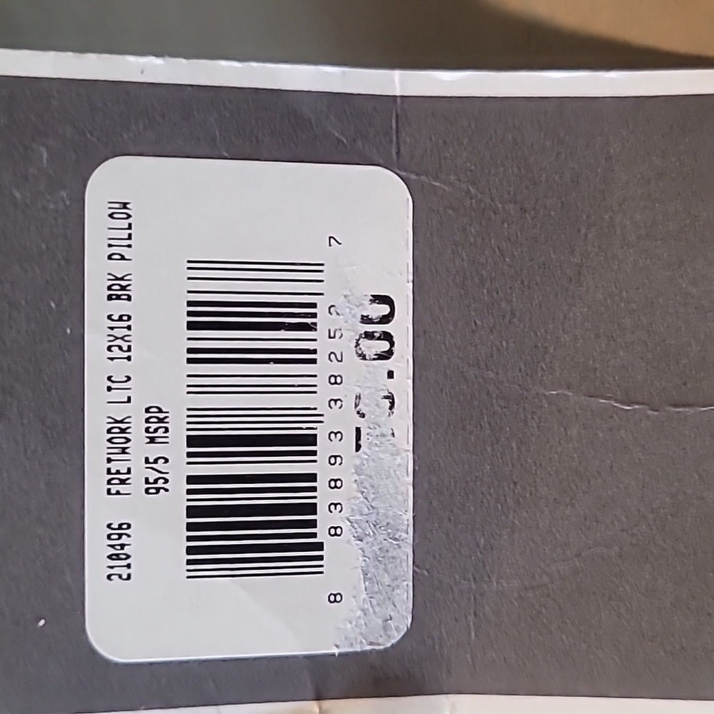 VERA WANG HOME Box Breakfast Throw Pillow FRETWORK 100% Cotton Down  12" X 16" - Picture 4 of 8